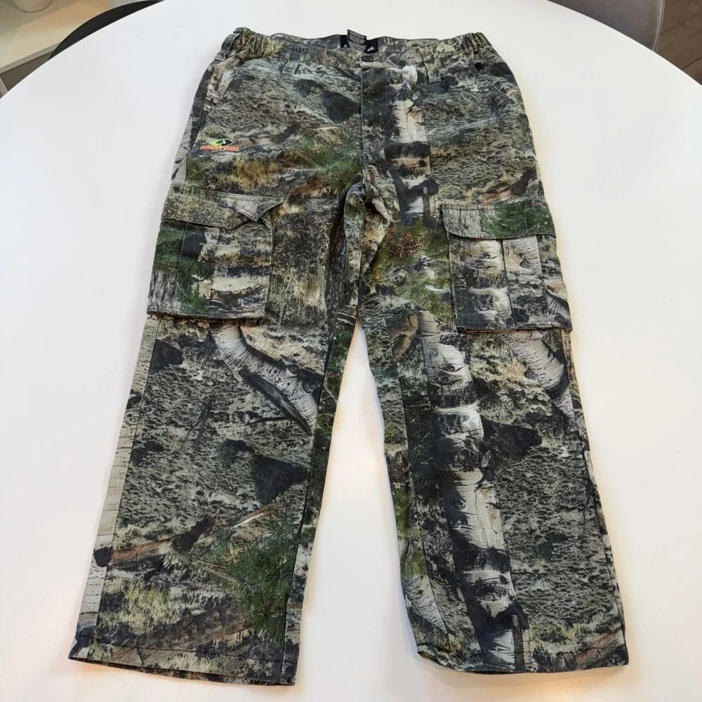 Mossy Oak Break-Up Infinity Camo Cotton Blend Cargo Pants Mens Medium 32/34M